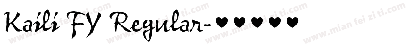 Kaili FY Regular字体转换